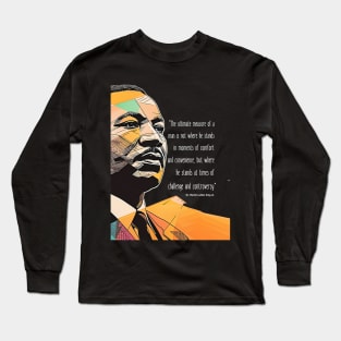 Dr. Martin Luther King Jr. 1: Martin Luther King Day on a dark (Knocked Out) background Long Sleeve T-Shirt